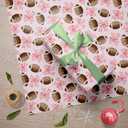 GIOLNIAY Football Wrapping Paper for Kids Adults - Holiday Gift Wrap with Pink Paper, Footballs and Red Bows - 4 Jumbo Sheets, 28" x 40" Each (32 sq. ft ttl), Easy to Store
