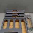 Calmbee 9 in 1 Bamboo Storage Bag Organizer for Kitchen Drawer  Plastic Wrap Dispenser with Cutter & Foil Organizer, Wooden Baggie Organizer for Sandwich, Snack, Gallon, Quart Sizes, Grey