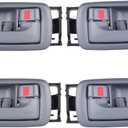 Set of 4 Front & Rear Drive & Passenger Side Interior Door Handles for 2000-2004 Toyota Avalon, 2001-2007 Sequoia, 2004-2006 Tundra(Crew Cabs Only) - Four Full-Sized Doors - Gray