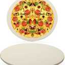 15" Round Pizza Stone for Grill Oven, Heavy Duty Cordierite Baking Stone Cooking Pan, Durable Large Pizza Grilling Stone, Ideal for Grilling Baking Several Sizes of Pizzas