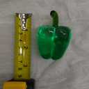 Crystal Chili Figurine, Creative Bell Pepper Statue Hand Blown Glass Vegetable Decoration Crystal Paperweight Office Living Room Decorative Figurines on The Dining Table (Green)