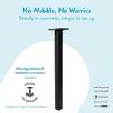 Architectural Mailboxes Brighton Aluminum Mailbox Post, Compatibility Code A, B, C, D, BP000BAM, Black
