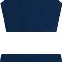 Kanu Surf Girls' Waverly UPF 50 Beach Sport Criss-Cross Tankini 2-Piece Swimsuit (Solid Navy), 1