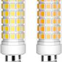 2-Pack E11 LED Bulb 8W JD E11 Light Bulb T4 Mini Candelabra Base AC120V for Ceiling Fans, Chandeliers,Pendants, Table Lamps, Cabinet Lighting 800LM 80W Equivalent Halogen Bulb Warm White 3000K