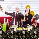 KatchOn, New Years Eve Tableware Set - Serves 25 Guests | Happy New Year Plates and Napkins for New Years Eve Party Supplies 2026 | Nye Tablecloth for Happy New Year Decorations 2026