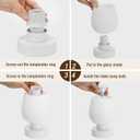 Seealle Touch Table Lamp for Nightstand - Small Bedside Lamp for Bedroom Living Room Night Stands, Desk Lamp with White Glass Shade for Small Spaces, 3 Way Dimmable, LED Bulbs, Gifts