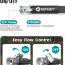 Garden Hose 50ft Ultra-Light, Kink-Free, High-Pressure, Abrasion-Resistant, Durable, All-Weather, Eco-Friendly