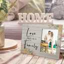 Love Picture Frame, Wedding Picture Frame, Wedding Gifts, Engagement Gifts for Couples Newly Engaged, Gifts for Newly Engaged Couple, Love Makes Us a Family Wood Photo Frame for 4x6 Photos