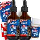 Accob-2 Hemp Oil for Dogs and Cats - 200.000 MG - Hip Joint Pain, Stress Relief, Arthritis,Seizures, Chronic Pains,Anti-Inflammatory - Omega 3,6 & 9 - Organic- Calming Drops