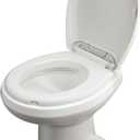 Gravity Flush RV Toilet, White, ABS Plastic with Foot Pedal Flush Mechanism, Standard Height, RV-Specific Model