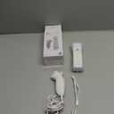 Lyyes Remote Controller for Wii, Wii Remote and Nunchuck Controllers with Silicon Case and Strap for Wii and Wii U (White)