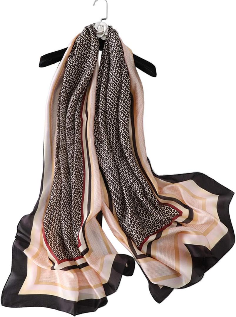 Silk Scarf Mulberry Silk Fashion Scarves Long Lightweight Shawl Wrap  (W06)