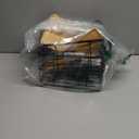 ALOCEO 2 Pack Storage Stackable Kitchen Laundry Organizers with Bamboo Top, Large Trash Bag Holder and Small Garbage Bag Dispenser for Countertop Organization