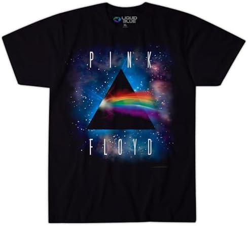 Liquid Blue Men's Plus-Size Pink Floyd Dark Side Space Short Sleeve T-Shirt 4XL
