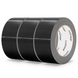 3 x Heavy Duty Waterproof Duct Tape for Industrial & Outdoor Use - 3 Rolls x1.88 x30 Yards, Tear-Resistant, Professional Grade Black Duct Tape