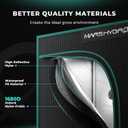 MARS HYDRO 2x2x4 Advanced Grow Tent, 24"x24"x48" High Reflective Mylar 1680D for Hydroponics Indoor Plant Growing, with Floor Tray and Smooth Zipper for TS600
