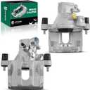YHTAUTO Rear Disc Brake Calipers without Bracket Replacement for Focus 2007-2011, S40 2004-2011, Mazda 3 2004-2009, C30 2008-2013, C70, V50, 3 Sport, Rear Driver Passenger Caliper Assembly Set of 2