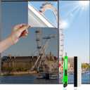 One Way Privacy Window Film,Window Tint for Home Office,Daytime Window Film See Out Not in,Static Cling Reflective Heat Control Sun Blocking Window Privacy Film (17.5X118.1 Inch, Silver)