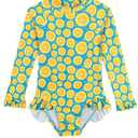 Toddler Girl Swimsuit Long Sleeve Ruffle Swim Suits Girls One Piece Swimsuits with UPF 50+ Sun Protection 12-18 Months 18-24 Months 2t 1t 12 Months