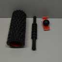 5 in1 Foam Roller Set, Trigger Point Foam Roller, Massage Roller Stick, Massage Ball, Resistance Band for Deep Muscle Massage, Pilates Yoga, Fitness Exercise for Whole Body (Black-Red)