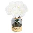 IPOPU White Carnations Artificial Flowers 10PCS Small White Flowers 11.4" Fake Carnations Silk Flowers for Home Decor Indoor Centerpiece Table Decorations Wedding Bouquets for Bride