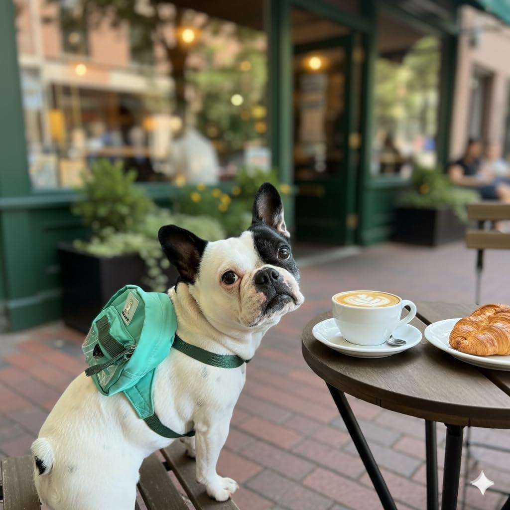 Dog Backpack Harness Lightweight, Adjustable, and Water-Resistant Pet Poopbag Ideal for Outdoor Adventures,Puppy School or Everyday Walks (X-Small)