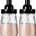 Amolliar 16Oz Foaming Soap Dispenser with Pump Lid, Plastic Refillable Foam Hand Dish Soap Dispenser Set, Clear Diamond Soap Dispenser with Lable for Farmhouse Kitchen Bathroom (2 Pack, Black) (Clear Bottle + Black Pump)