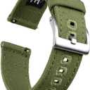 Ritche Christmas Gift 20mm Vintage Canvas Wristbands Watch Bands Replacement Quick Release Watch Straps for Men, White Elephant Gifts, Stocking Stuffers for Men, Father's Day gifts