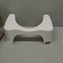 Squatty Potty Simple Curve Bathroom Toilet Stool 7" White
