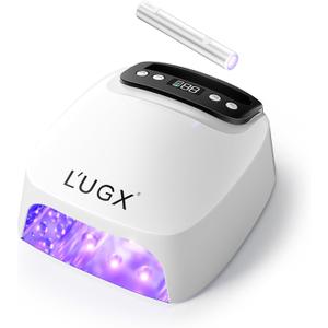 L'UGX 2 in 1 UV LED Nail Lamp, Rechargeable UV Light for Gel Nails, Cordless Nail Dryer with Handheld Gel Light for Nail Polish, Perfect for Home Salon Manicure