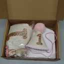 DCJHFJ Pink Felt Happy Birthday High Chair Banner Pre-Strung Birthday Hanging Decoration For Baby Girl 1st Birthday Party Decorations