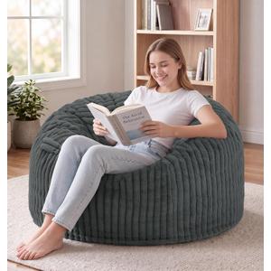 Bean Bag Chair 3FT Adult Giant Beanbag with Filling Memory Foam Living Room, Medium