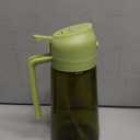 YARRAMATE 16oz/470ml Light Blocking Oil Sprayer for Cooking with Stickers, Food-Grade 2 in 1 Olive Oil Dispenser Bottle for Kitchen, Premium Dark Green Glass Oil Bottle for Air Fryer, BBQ (Green)