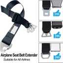 Airplane Seat Belt Extender Seatbelt Extension Adjuster 7-31" for all Airline including Southwest (Three in one)