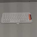 Logitech POP ICON Keys Wireless Bluetooth Keyboard, Comfortable Typing, Programmable Keys, Easy-Switch Between up to 3 Devices, for Laptop, Tablet, PC  Off White and Orange