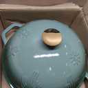 Bread Oven Cast Iron Bread Dutch Oven with Cloche Lid for Bread Baking Green Enameled Cast Iron Bread Oven with Dome Lid for Sourdough, 9.8 Inches