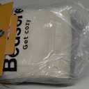 Bedsure GentleSoft 100% Cotton Blanket Queen Size for Bed - Breathable and Lightweight, Soft Cozy Textured Herringbone Woven Blanket, Linen Beige, 90x90 inches