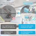2-in-1 Sponge Holder for Kitchen Sink, Sink Caddy Kitchen Sink Organizer with 3 Suction Cups, No Drill Rustproof Sink Sponge Holder for Dish Brush, Soap & Sponge (Silver)