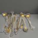 60 Pieces Stainless Steel Silverware Set, Flatware Cutlery Set Service for 12, Tableware Cutlery Set Include Knife Fork Spoon Set, Utensils for Home, Restaurant, Hotel, Dishwasher Safe (Gold)