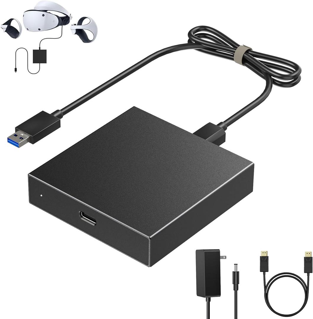 PSVR2 PC Adapter -Expanded Library of Games That can be Played on PS VR2,Includes: PSVR2 Accessories Kit, DP Cable