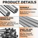 5Pcs 1/4"6.3mmODx12"(305mm) 304 Stainless Steel TubeRound Metal Tube Thickened Pipe Wall & Weldable Tubing, for Pipe for Industry, DIY, Furnishing,Decoration,Crafts Model(1/4OD*12", 5)