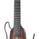 Donner HUSH X Electric Guitar Kit - Featherlight Headless Guitar, Great for Travel and Practice, Mahogany Solid Body with Easy Assemble Stands, Gig Bag, All Accessories, Sunburst
