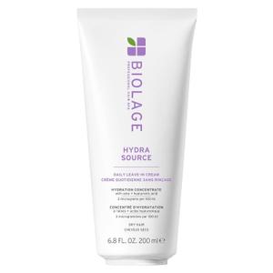 Biolage Hydra Source LeaveIn Cream Instantly Moisturizes & Seals Split Ends, For Dry Hair, With MicroFiltered Aloe Vera & Fermented Hyaluronic Acid, 6.8 Fl Oz, 