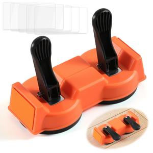 Double-Sided Heavy Duty Floor Gap Fixer Tool, Laminate Flooring Tools with Enhanced Suction Cup & 5 PCS Sticky Pads for Wood Floor, Laminate, Vinyl Plank, Hardwood
