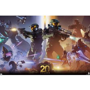 Halo - 20 Years Wall Poster, 34L" x 22.4W", Premium Unframed Version