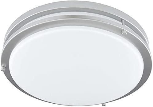 Good Earth Lighting Jordan 14-inch LED Flush Mount  Satin Nickel, Dimmable, 1700 Lumen, 3000K, 50,000 Hour Rated Lamp Life