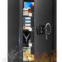 5.1 Cuft Large Safes for Home Use Fire and Water proof, Digital Keypad Safe with Key Lock, Anti-Pry Home Office Security Safe for Cash, Jewelry, Document, 3 Removable Shelves, 23.62"H x14.96"W x12.2"D
