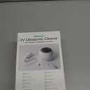 Dental Ultrasonic Retainer Cleaner Machine: 45kHz Dental Cleaning Pod for Denture, Aligner, Mouth Guard, Night Guard, Braces & Jewelry, UV Denture Cleaner with Digital Timer & Dual Mode 250ML White