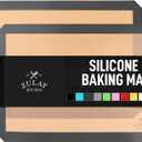 Zulay Kitchen Silicone Baking Mat Set  2-Pack 16.5  11.6 Reusable Non-Stick Silicone Baking Sheets, Food-Safe, Heat-Resistant up to 250F  Perfect for Cookies, Pastries & Oven Use (Dark Gray)