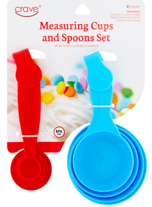 Set 08 Crave Measuring Cups and Spoons Set of 8
